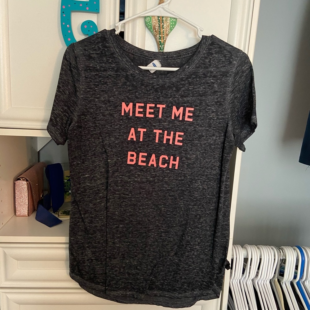 Old Navy Gray & Pink Top